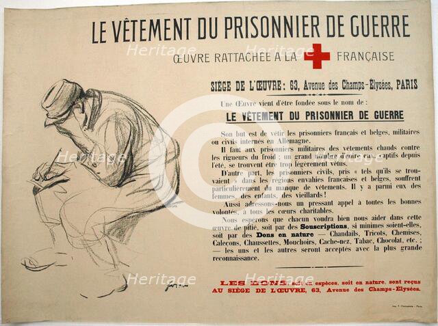 The Clothing of the Prisoner of War, c. 1915. Creator: Jean Louis Forain.