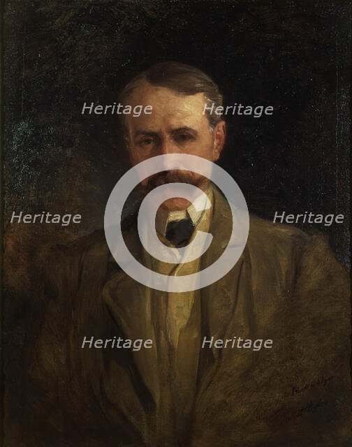 Portrait of the composer Sir Edward William Elgar (1857-1934), 1905. Creator: Hughes, Talbot (1869-1942).