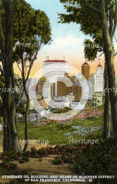 Standard Oil Building and heart of the business district, San Francisco, California, USA, 1926. Artist: Unknown