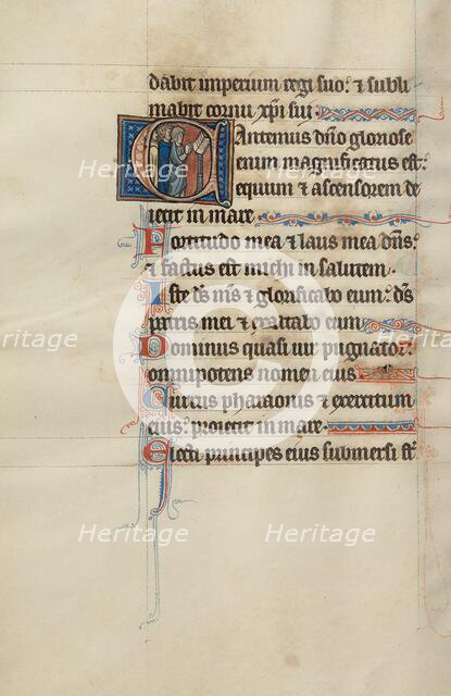 Initial C: Clerics Singing from a Book; Bute Psalter, text and illumination about 1285. Creator: Bute Master.
