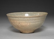 Bowl with White-slip Decorations, 1300s-1400s. Creator: Unknown.