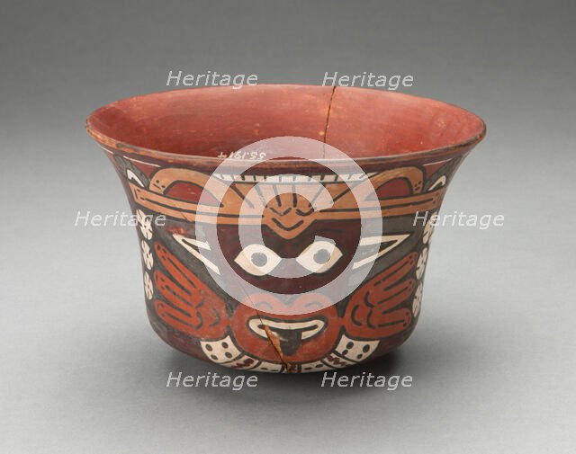 Bowl Depicting Costumed Ritual Performer, 180 B.C./A.D. 500. Creator: Unknown.