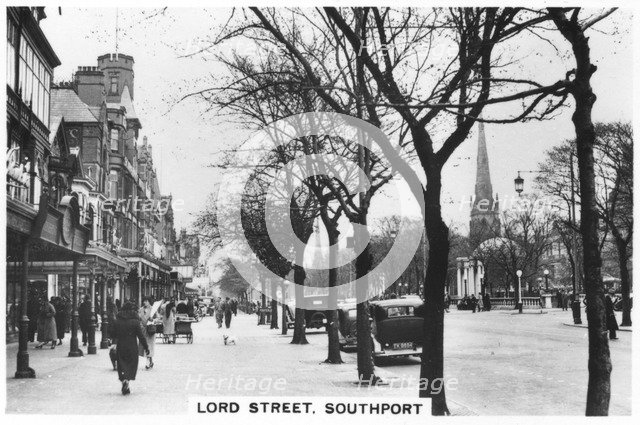 Lord Street, Southport, 1937. Artist: Unknown