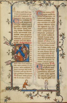 Initial C: The Martyrdom of Saint Andrew; Breviary, about 1320-1325. Creator: Unknown.