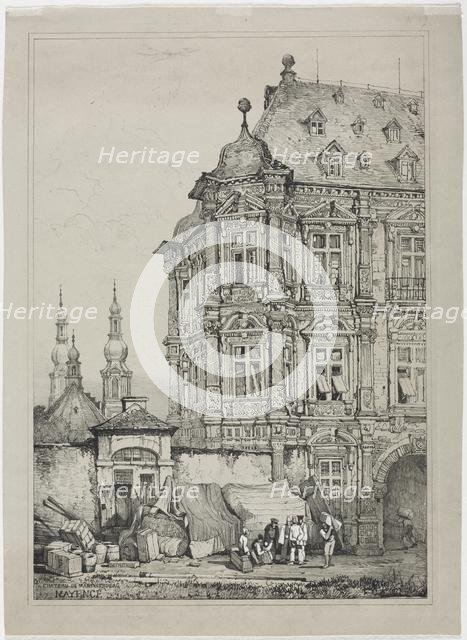 Castle of Martinsburg, Mainz, Germany, 1833. Creator: Samuel Prout (British, 1783-1852).