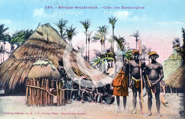 Mankaigne village, Western Africa, 20th century. Artist: Unknown