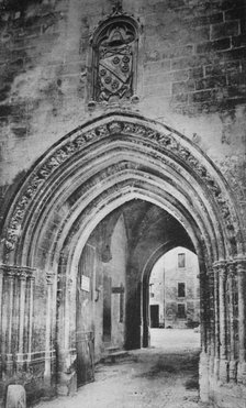 'Avignon - Popes Palace. - Principal Entrance. - And Heraldry of Clément VI', c1925. Artist: Unknown.