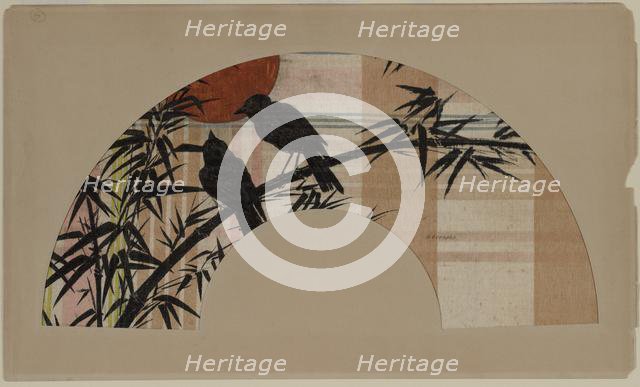 Fan, c. 1890. Creator: Henri Charles Guérard (French, 1846-1897).