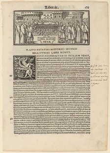 Page from Livius Historiabum Libri, 1520. Creator: Zoan Andrea.