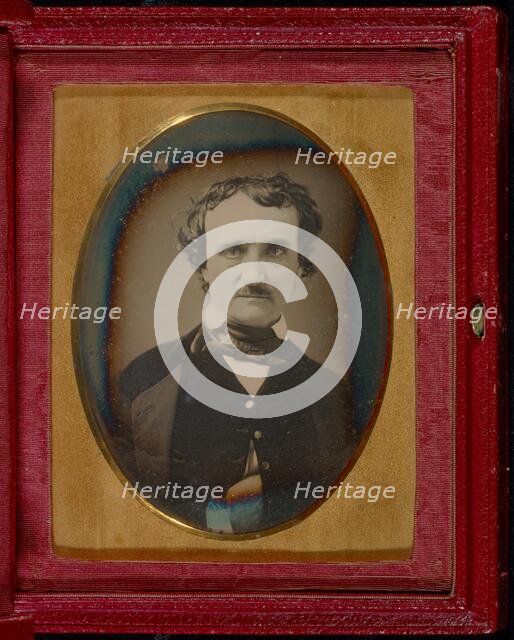 Portrait of Edgar Allan Poe, 1849. Creator: Unknown.