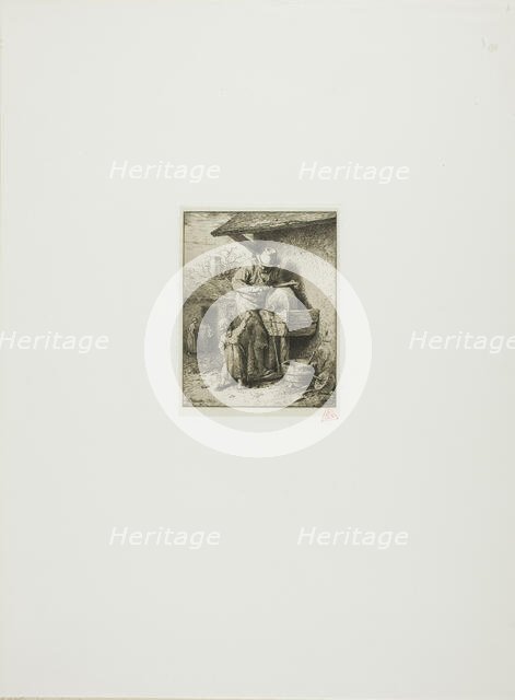 The Knife-Grinder, 1850. Creator: Charles Emile Jacque.