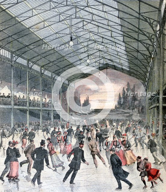 Ice Skating in Paris, 1892. Artist: Henri Meyer