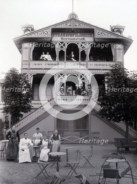 Seaside pavilion restaurant, Landskrona, Sweden, 1895. Artist: Unknown