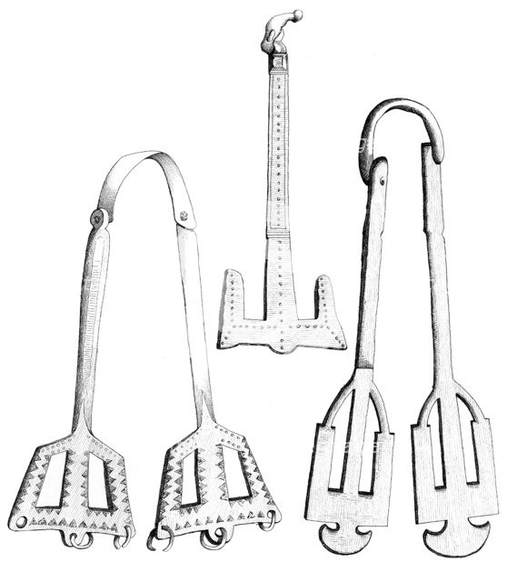 Girdle hangers, 1893.  Artist: A Housselin