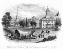 The Court House, Medical College and Church, Augusta, Georgia, USA, 19th century.Artist: A Willmore