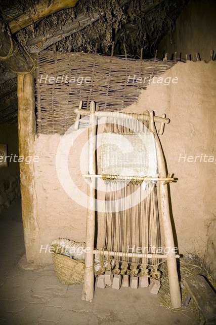 Inside a Celtiberian house in Numantia (Numancia), Spain, 2007. Artist: Samuel Magal