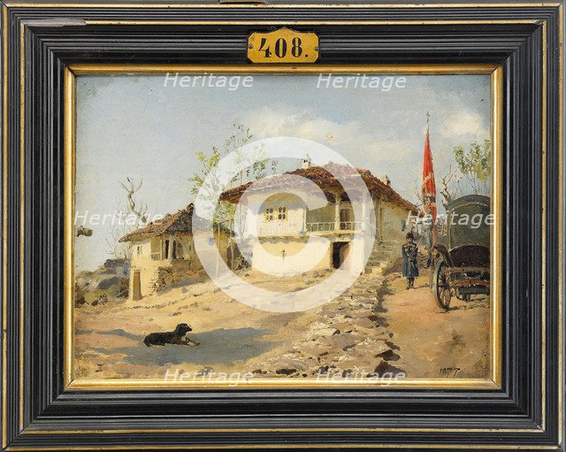 The staff of Don Cossacks in Bulgaria in 1877, 1877. Artist: Polenov, Vasili Dmitrievich (1844-1927)