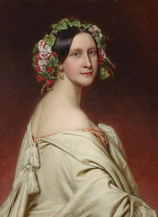 Portrait of the Actress Charlotte von Hagn (1809-1891), 1850. Creator: Stieler, Joseph Karl (1781-1858).