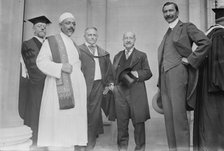 Columbia -- Mr. Dhalla, H.Y. Clews, Djelal Munif Bey and A.V.W. Jackson, 1914. Creator: Bain News Service.
