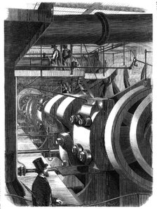 The engines of H.M. steam-frigate Warrior, 1861. Creator: Smyth.