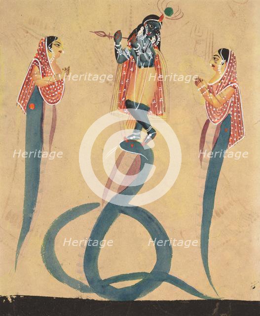Krishna as Kali Worshipped by Radha, 1800s. Creator: Unknown.