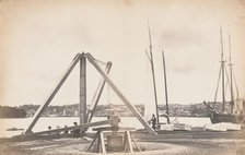 Construction of Washington Aqueduct, 1858-1859. Creator: Lewis Emory Walker.