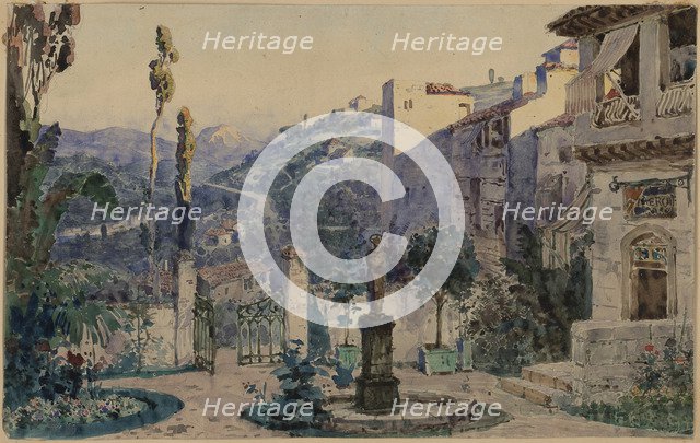 Stage design for the opera The scarlet Rose by N. Krotkov.