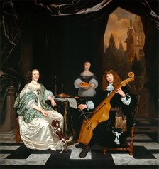 The Sinfonia (Family Portrait), 1671. Creator: Michiel van Musscher.