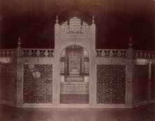 Interior of Taj Mahal, Agra, 1860s-70s. Creator: Unknown.