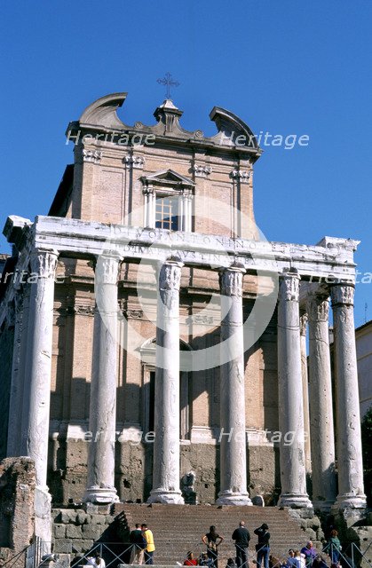 The Temple of Antoninus and Faustina, Rome, 141 AD. Artist: Unknown