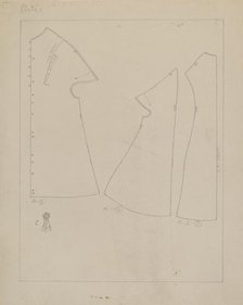 Coat (Pattern), c. 1937. Creator: Mae A. Clarke.