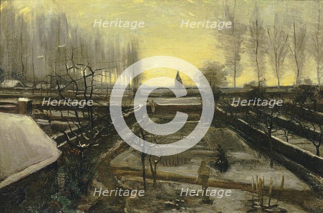 The Parsonage Garden at Nuenen in the Snow, 1885. Creator: Gogh, Vincent, van (1853-1890).