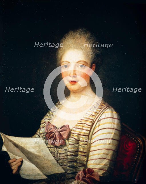 Portrait of the singer Lucrezia Agujari (1747-1783). Creator: Ferrari, Pietro Melchiorre (1735-1787).