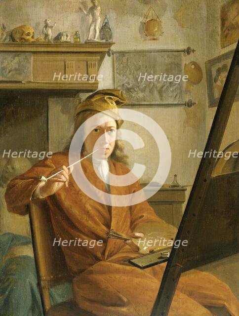 Portrait of a Painter, perhaps the Artist Himself, 1730. Creator: Aert Schouman.