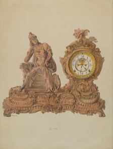 Ansonia Clock, c. 1936. Creator: Edith Magnette.