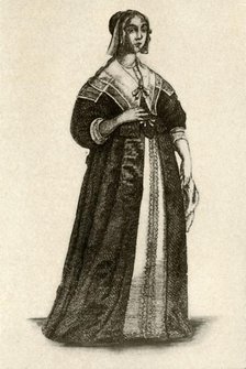 'An English lady in house dress', 1640, (1937). Creator: Unknown.
