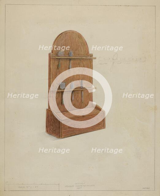 Utensil Holder, c. 1936. Creator: Franklin C. Moyan.