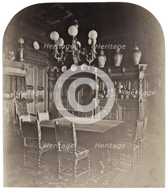 The House of Ivan Paskevich at the English Embankment in Petersburg. The dining room, 1860s. Artist: Bianchi, Giovanni (1812-1893)