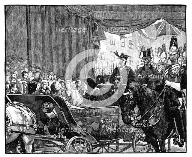Queen Victoria opening Blackfriars Bridge, London, 1869. Artist: Unknown