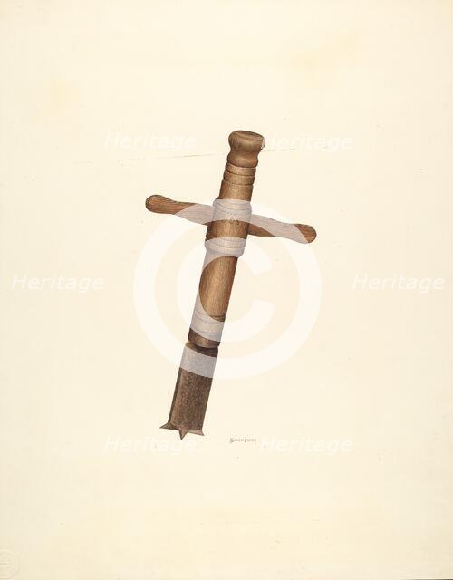 Bishop Hill: Old Colony Auger, c. 1938. Creator: H. Langden Brown.