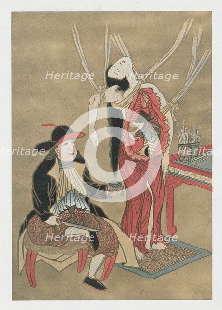 Dutch physician anatomizing a japanese woman, 18th century. Artist: Anonymous  