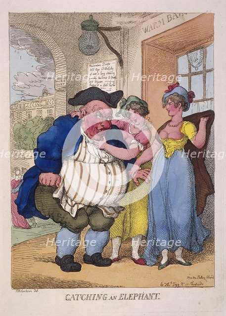 'Catching an elephant', 1812. Artist: Anon