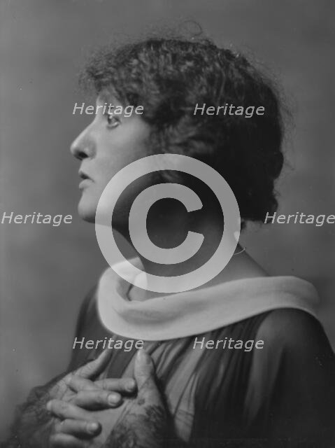 Unidentified woman, portrait photograph, between 1911 and 1942. Creator: Arnold Genthe.