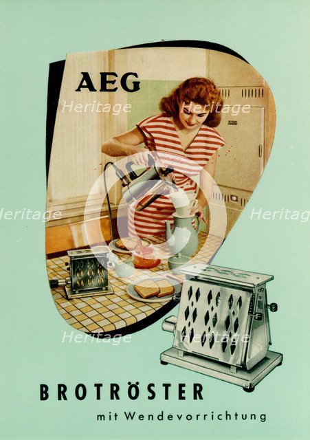Toaster. AEG advertising. Artist: Anonymous 