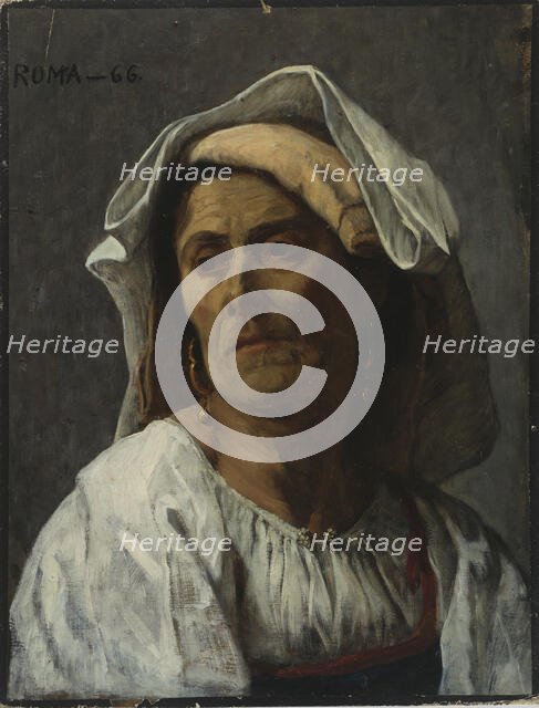 Italian female model, 1866. Creator: Adolf von Becker.