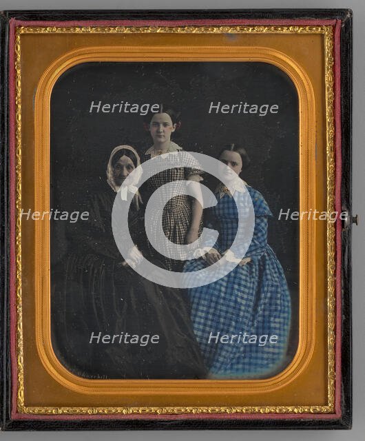 Untitled (Portrait of Three Women), 1860. Creator: R. Emmert Churchill.