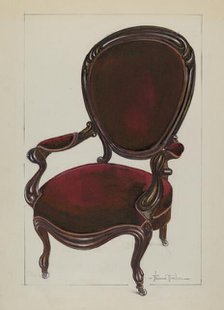 Queen Anne Chair, c. 1937. Creator: Florence Truelson.