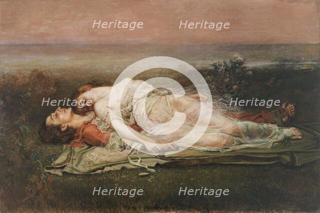 Tristan and Isolde (Death), 1910. Creator: Egusquiza y Barrena, Rogelio de (1845-1915).