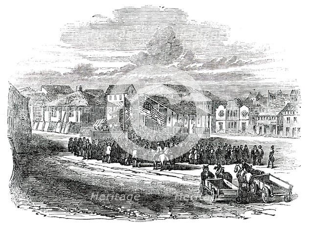 Political Meeting at San Francisco, 1850. Creator: Unknown.