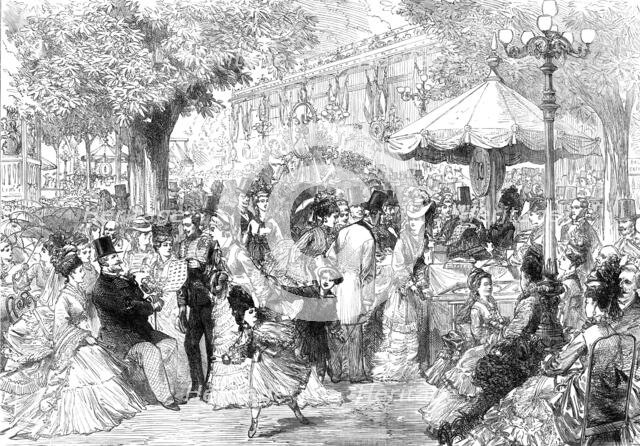 A charity fete in the Champs Elysees, 1874. Creator: Unknown.